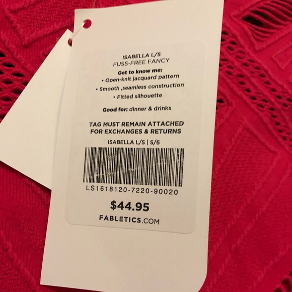 NWT - Fabletics Isabella Seamless L/S Top - S - Picture 3 of 5